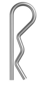R CLIP PIN ZINC 3MM DOUBLE COIL