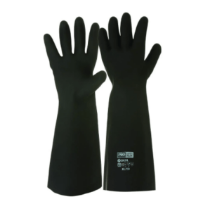 SAFETY GLOVES BLACK RUBBER LATEX SIZE 11 2XL