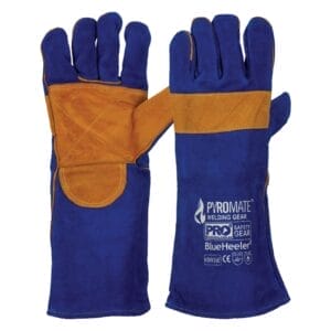 SAFETY GLOVES WELDING BLUE GOLD KEVLAR
