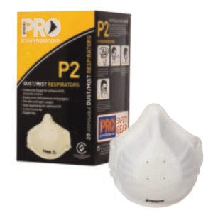 SAFETY DISP  RESPIRATOR P2 NO VALVE (BOX OF 20)