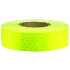 SAFETY REFLECTIVE TAPE SELF ADHESIVE 50MM X 45MTR ROLL LIME CLASS 1